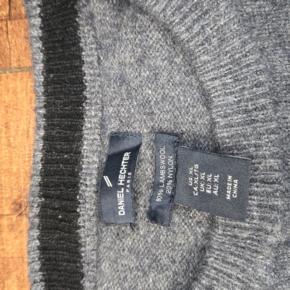 Daniel Hechter Grey Lambswool Crewneck Sweater Classic Minimalist Quiet Luxury - Picture 3 of 5